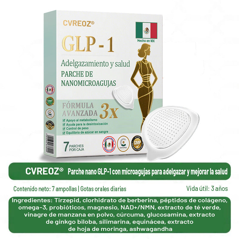 【Último día de promoción: 60% DE DESCUENTO🏅】CVREOZ® Parche NANO de microagujas NIDDK-Tirzepatide para Adelgazar y Salud(Sin dolor, liberación 24/7 | Pierde 9 kg RÁPIDO | Reducción del 90% en azúcar | )
