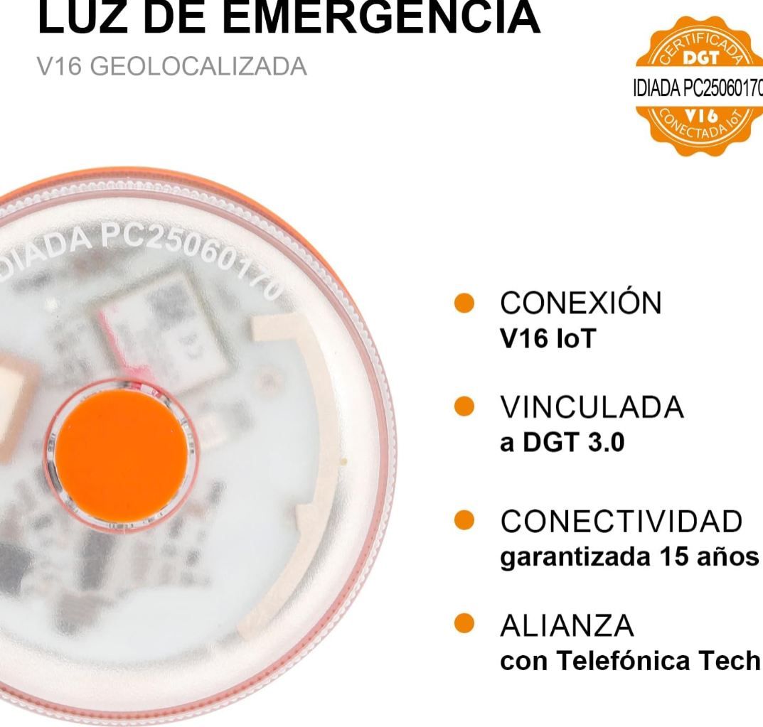 ⭐⭐ÚLTIMAS 6 HORAS🔥: 70% DE DESCUENTO⭐Luz de Emergencia V16 DGT 3.0 – Aprobada 2026, Magnética IP54 – Cumple con la Normativa 2026