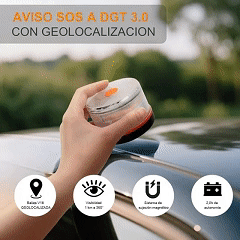 Especial de Navidad: 80% DE DESCUENTOLuz de Emergencia V16 Aprobada por la DGT con Geolocalización 3.0 – Señalización de Ubicación para Automóviles, Plan de Datos Incluido – Base Magnética IP54 – Cumple con la Normativa 2026.