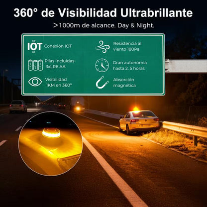 🔥🔥Recomendación de la DGT🔥 Baliza de Emergencia V16 3.0 – Aprobada para 2026, Magnética IP54 y conforme a la normativa vigente