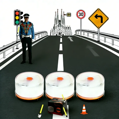 Especial de Navidad: 80% DE DESCUENTOLuz de Emergencia V16 Aprobada por la DGT con Geolocalización 3.0 – Señalización de Ubicación para Automóviles, Plan de Datos Incluido – Base Magnética IP54 – Cumple con la Normativa 2026.