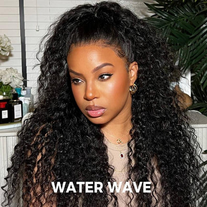 Pre-Cut Lace Kinky Straight 360 Full Lace Frontal Glueless Wig With Invisi Drawstring Pre Plucked Human Hair Wig