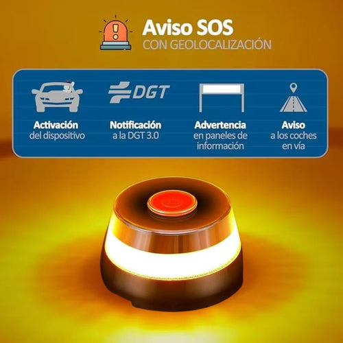 🔥🔥Recomendación de la DGT🔥 Baliza de Emergencia V16 3.0 – Aprobada para 2026, Magnética IP54 y conforme a la normativa vigente