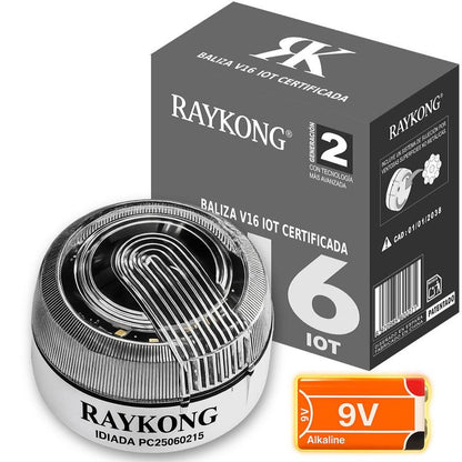 🏆ÚLTIMAS 6 HORAS🏆: 70% DE DESCUENTO⭐Baliza V16 | 6 Pcs | 2ª GENERACION Geolocalización DGT 3.0 | SIM y Datos Pagados hasta 2038 | Ventosa para Aluminio/Cristal