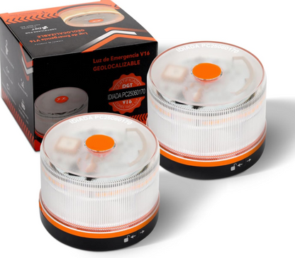 Especial de Navidad: 80% DE DESCUENTOLuz de Emergencia V16 Aprobada por la DGT con Geolocalización 3.0 – Señalización de Ubicación para Automóviles, Plan de Datos Incluido – Base Magnética IP54 – Cumple con la Normativa 2026.