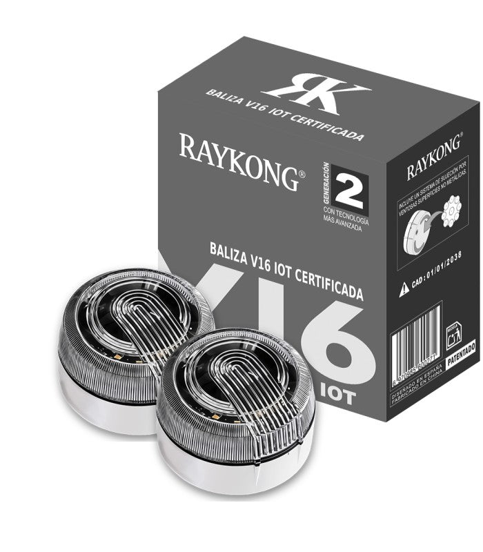 🏆ÚLTIMAS 6 HORAS🏆: 70% DE DESCUENTO⭐Baliza V16 | 6 Pcs | 2ª GENERACION Geolocalización DGT 3.0 | SIM y Datos Pagados hasta 2038 | Ventosa para Aluminio/Cristal