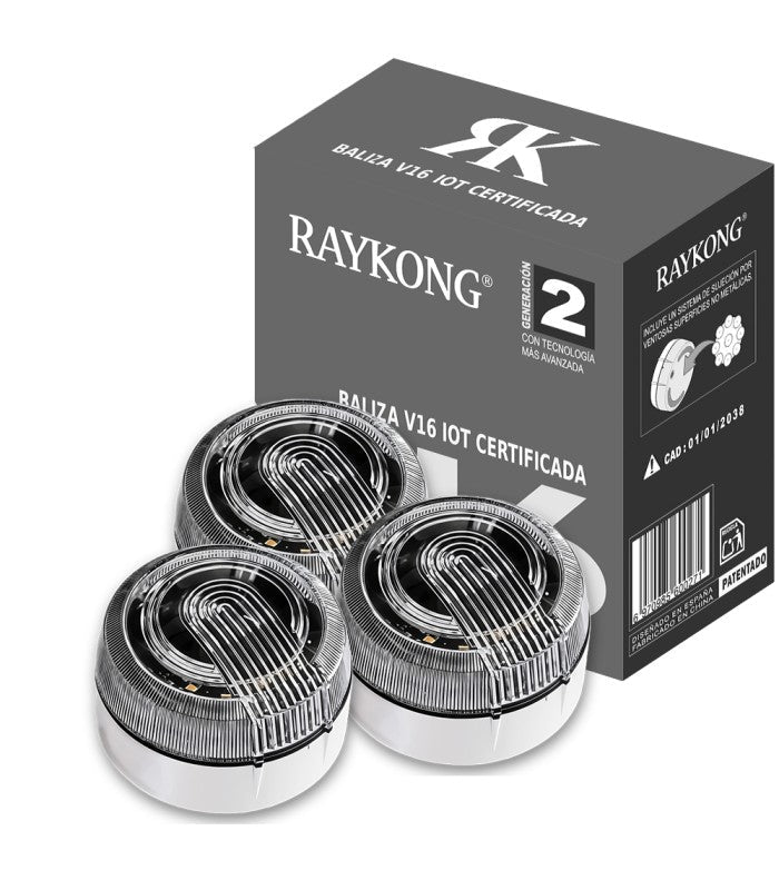 🏆ÚLTIMAS 6 HORAS🏆: 70% DE DESCUENTO⭐Baliza V16 | 6 Pcs | 2ª GENERACION Geolocalización DGT 3.0 | SIM y Datos Pagados hasta 2038 | Ventosa para Aluminio/Cristal