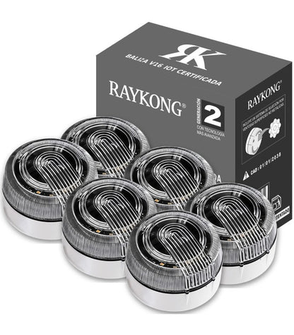 🏆ÚLTIMAS 6 HORAS🏆: 70% DE DESCUENTO⭐Baliza V16 | 6 Pcs | 2ª GENERACION Geolocalización DGT 3.0 | SIM y Datos Pagados hasta 2038 | Ventosa para Aluminio/Cristal