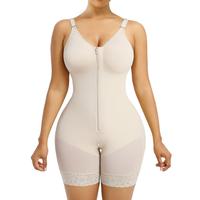 Women's Body Shaper - Tummy Control & Butt Lifter with Zippered Crotch and Removable Straps